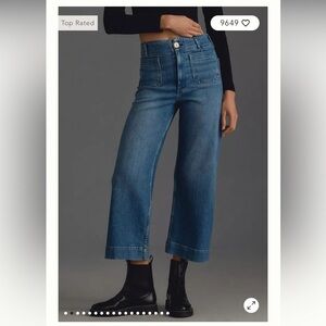 The Colette Cropped High-Rise Wide-Leg Jeans